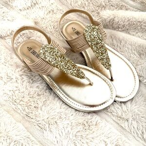 Dream Pairs Gold Glitter Sandals for Women